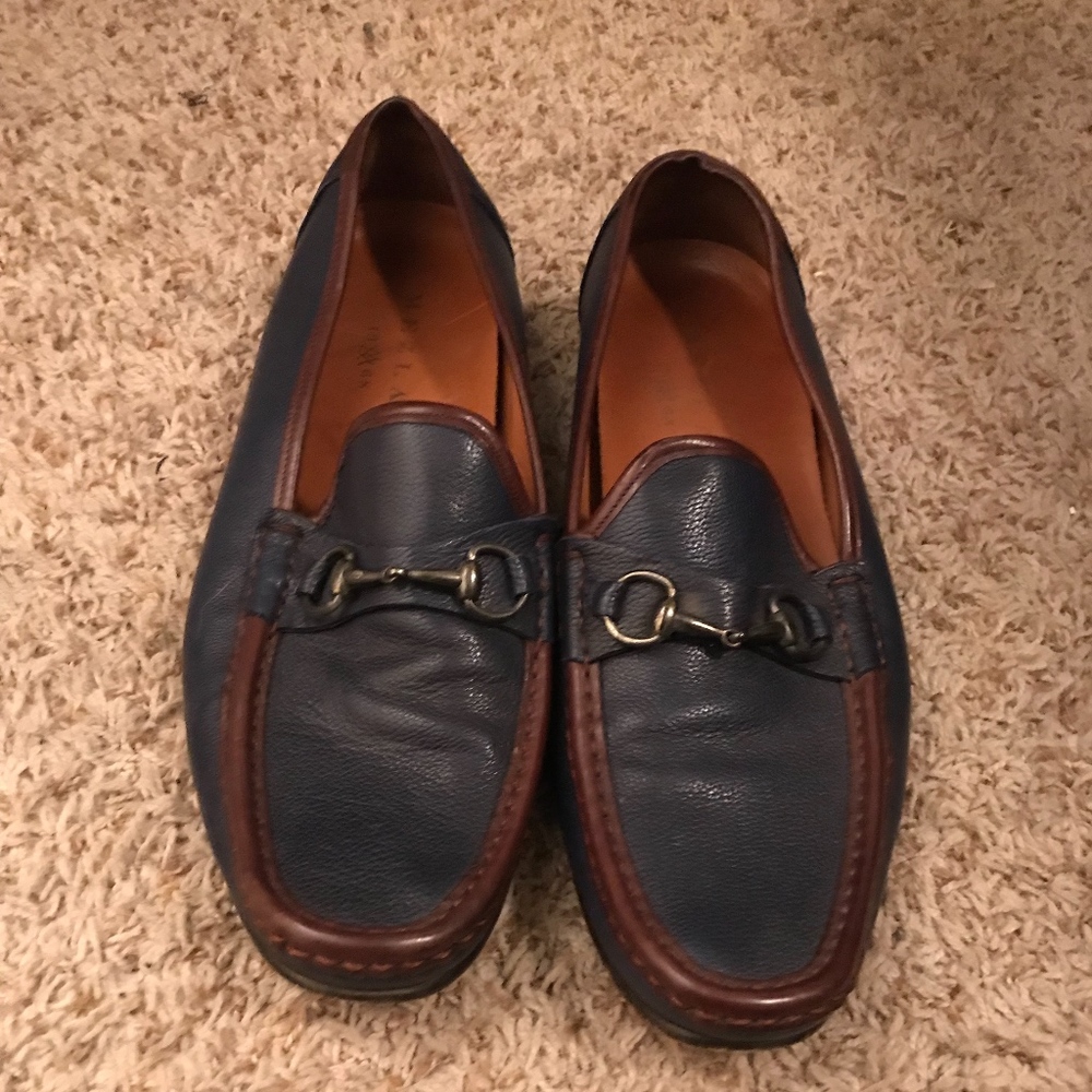 Blue and brown Mezlan Loafers